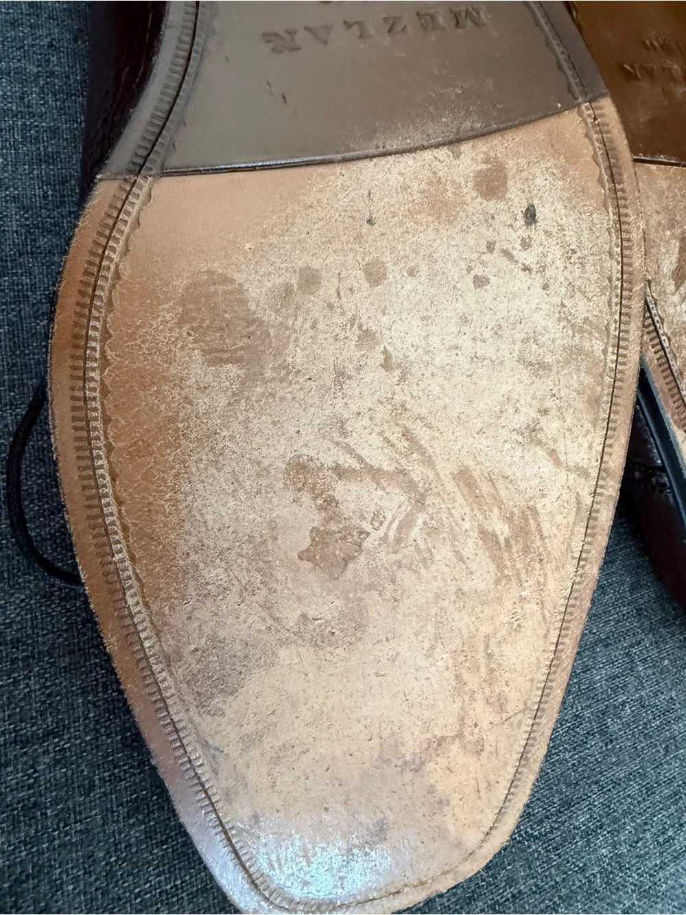Men's Mezlan Andrew Burgundy Leather Derby Shoes mint 11.5